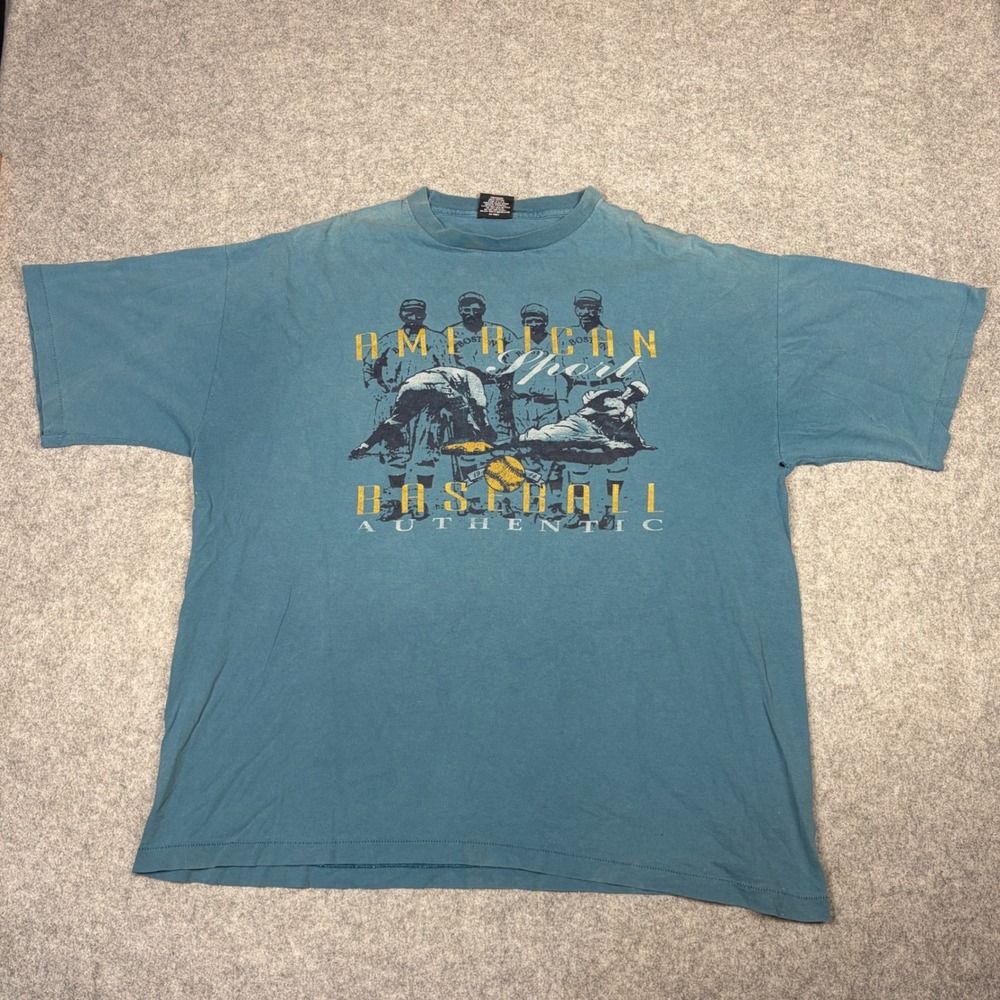 Vintage Signal Sports American Sport Baseball T-Shirt XXL Teal 90s Single Stitch